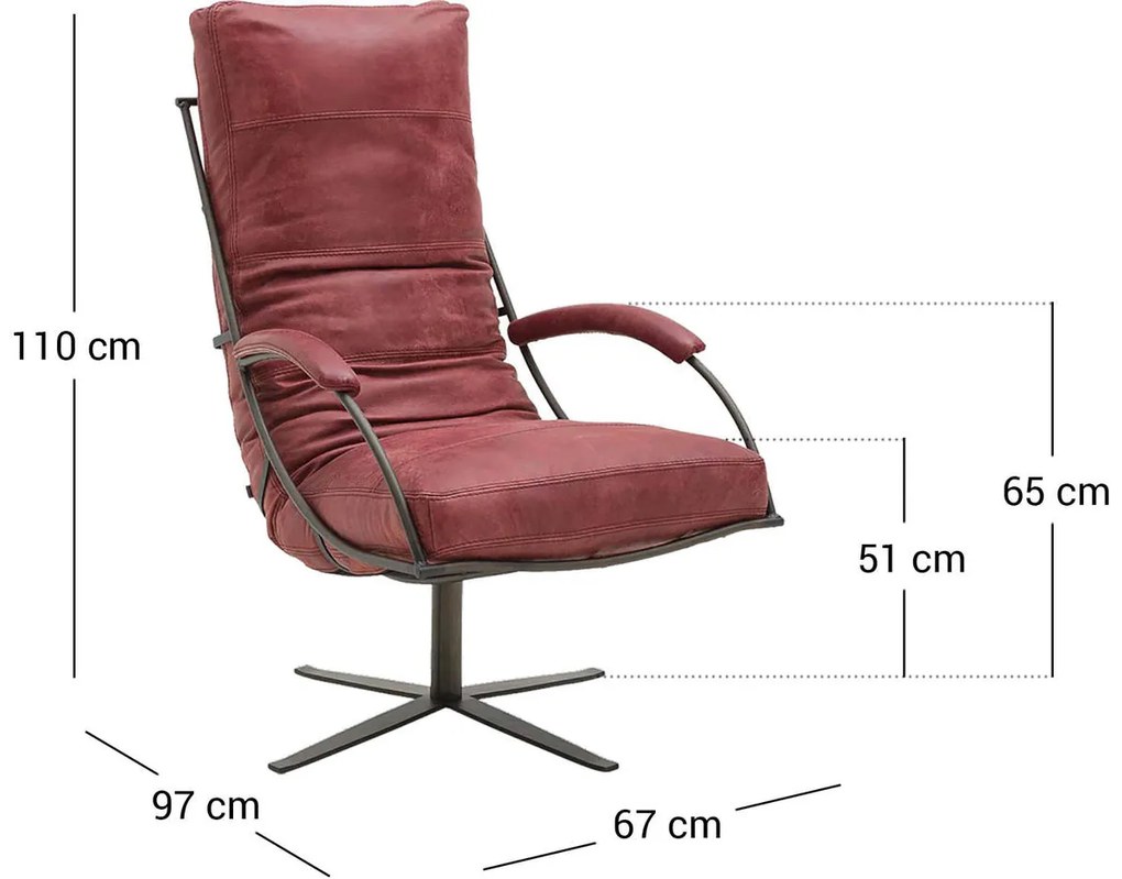 Goossens Excellent Draaifauteuil Job, Fauteuil met arm