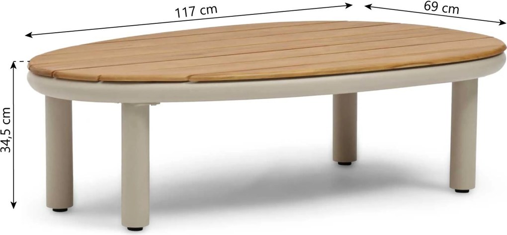 Loungeset tuin 5 personen Rope Zand/Beige  Coco Almara