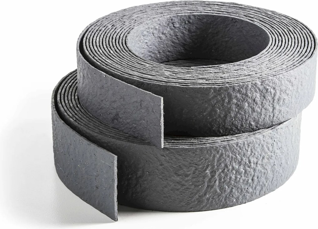 Ecolat kunststof afboording - H: 14cm x L: 10m - grijs - rol