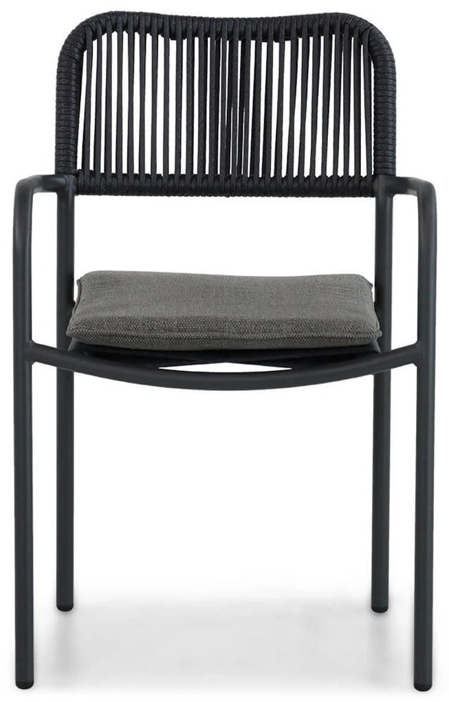 Tuinset Ronde Tuintafel 4 personen 125 cm Aluminium/rope Grijs Coco Penya/Sorrento