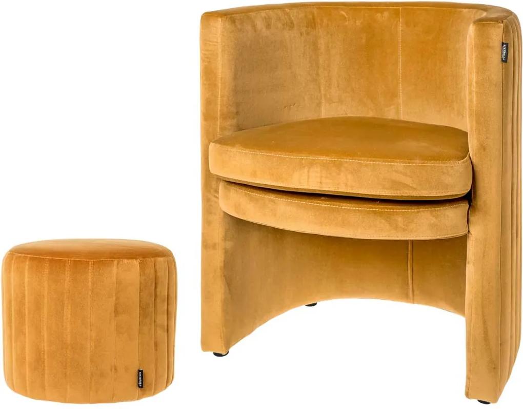 Riverdale | Fauteuil Julie lengte 57 cm x breedte 63 cm x hoogte 76 cm oranje, roestkleurig fauteuils textiel stoelen & | NADUVI outlet
