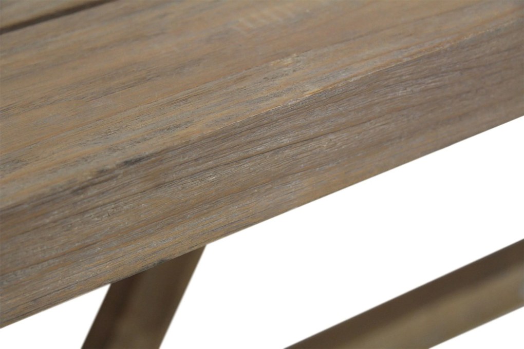 Dining Tuintafel rechthoekig 260 x 100 cm Old teak greywash Lazio