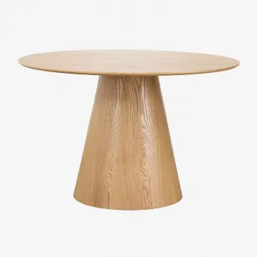 Aura Ronde Houten Eettafel Essenfineer & Ø120 Cm & Essenfineer - Sklum