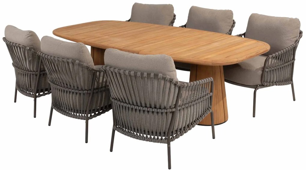 4 Seasons Outdoor Capalbio low dining chair terre SALE Tuinstoel bruin weerbestendig