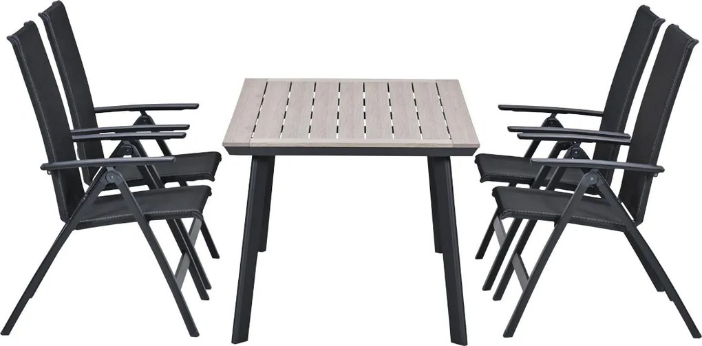 Garden Impressions Santana tuinset 5-delig verstelbaar - Penedo tuintafel 160x90 cm