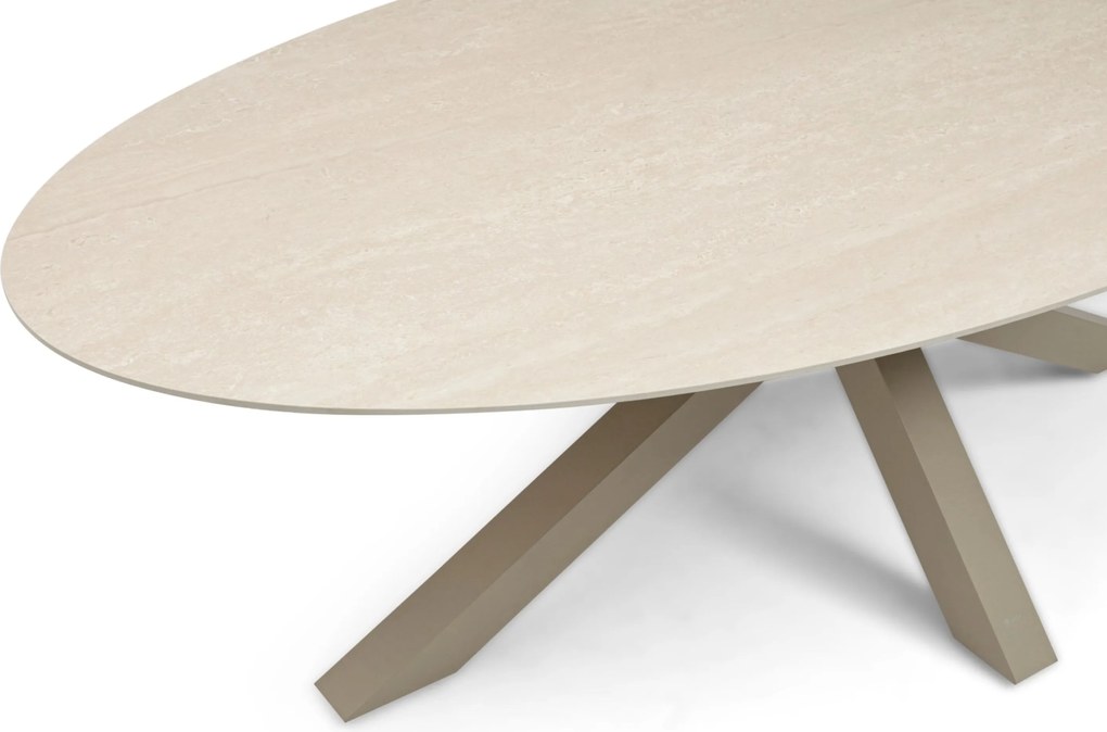 Dining Tuintafel ovaal 240 x 120 cm Taupe Lunea