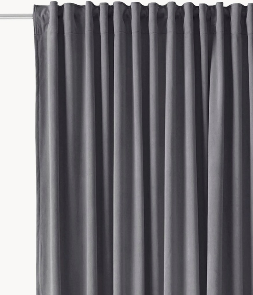 Fluwelen dim-out gordijn Nora met multiband, B 290 cm