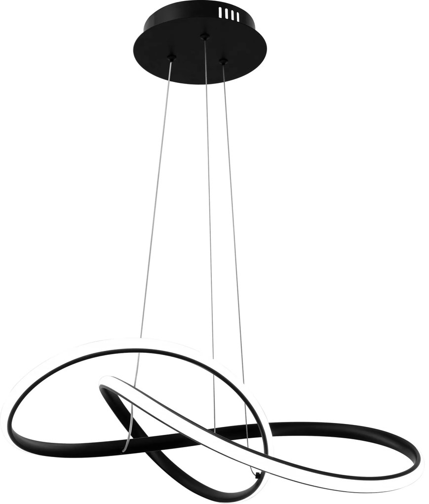 Hangring Plafondlamp Modern LED Remote APP395-CP Zwart