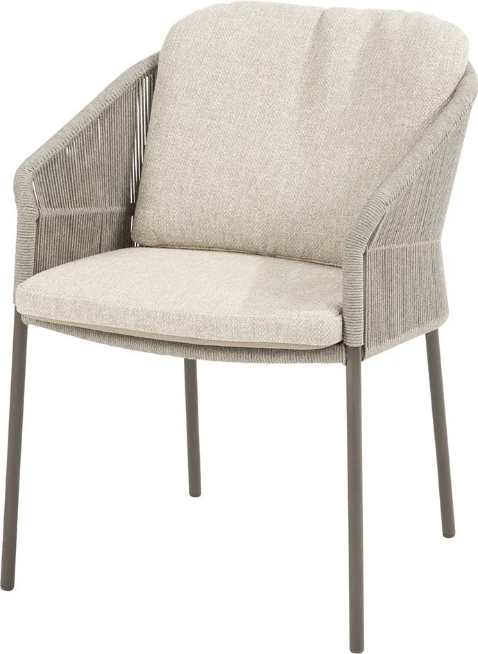 Taste by 4 Seasons Florence tuinset 7-delig - Prado tuintafel Ø160 cm - ceramic sabbia latte