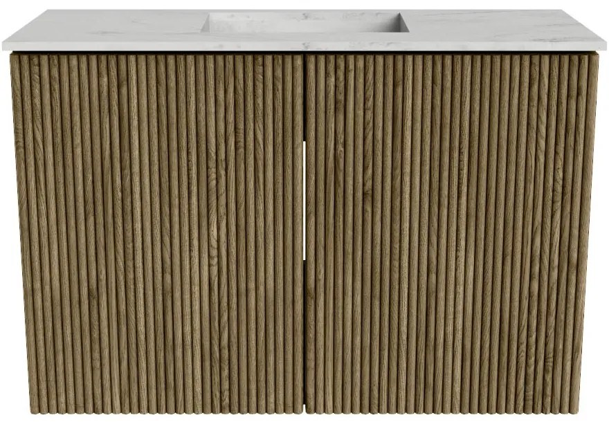 Mondiaz Joya DLux 60cm toiletmeubel dusk met wastafel faye midden zonder kraangat opalo