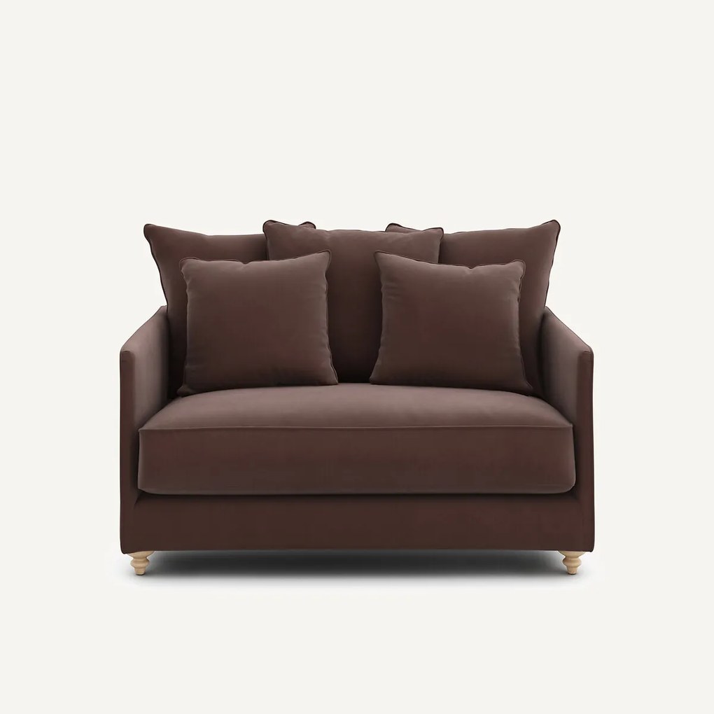 2-zits slaapbank van linnen fluweel, LAZARE