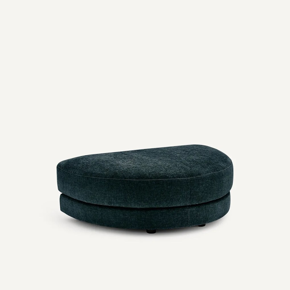 Modulaire voetensteun in chenille fluweel, TIBERIO
