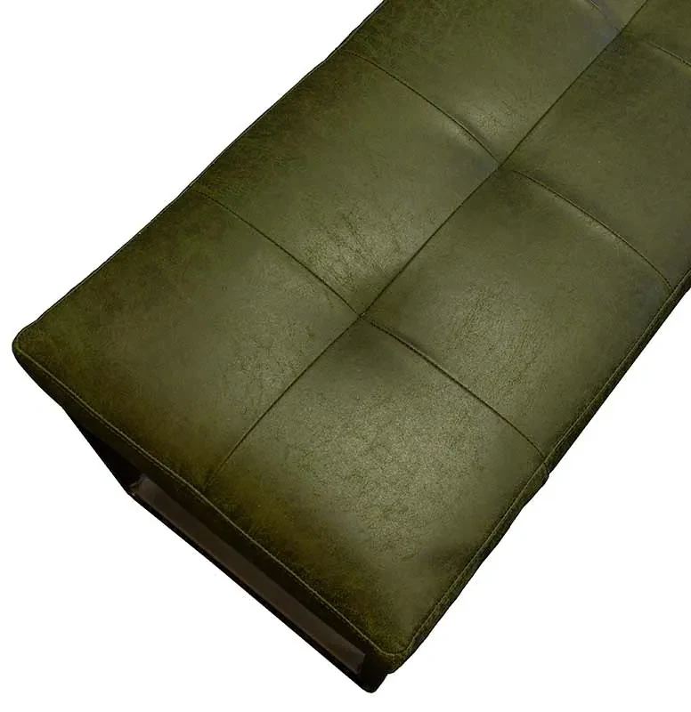 Eetkamerbank - Atlanta - leer Colorado groen 08 - 160 cm