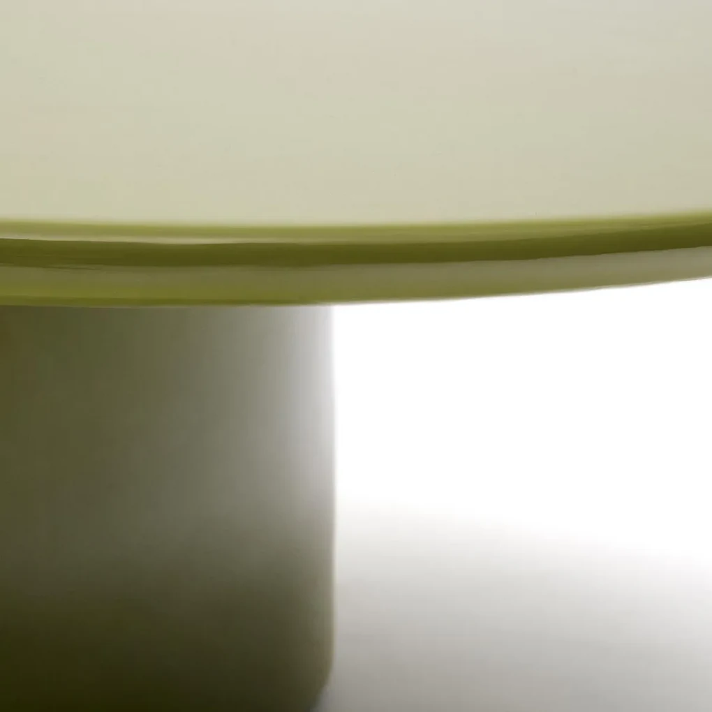 Kave Home Albanella Ronde Salontafel Groen Glanzend Cement 110 Cm - 110 X 110cm.