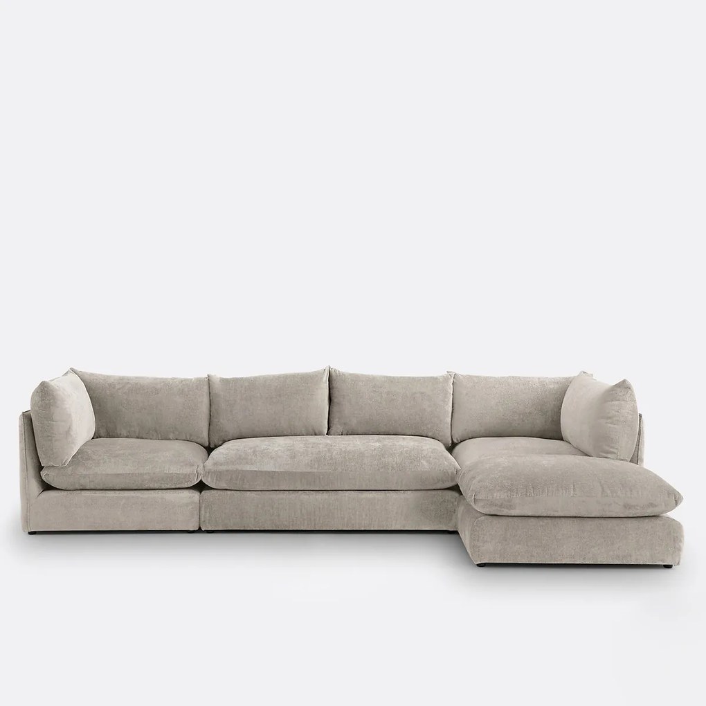 Malo modulaire 2-zits bank met textuurfluweel