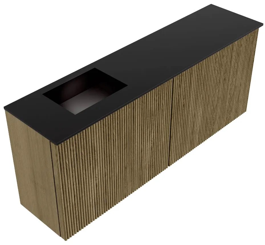 Mondiaz Joya 100cm toiletmeubel dusk met wastafel faye links zonder kraangat urban