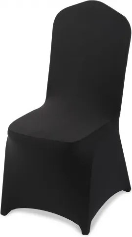 VEVOR stoelhoezen, 150 stuks wasbare en afneembare polyester spandex stoelhoezen voor bruiloften, diners, restaurants, geschikt voor stoelen (51 x 45 x 95 cm) zwart