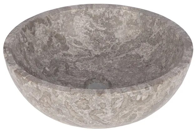 Differnz Boomer Waskom - 21x12cm - rond - Marmer - Grijs 36.102.34