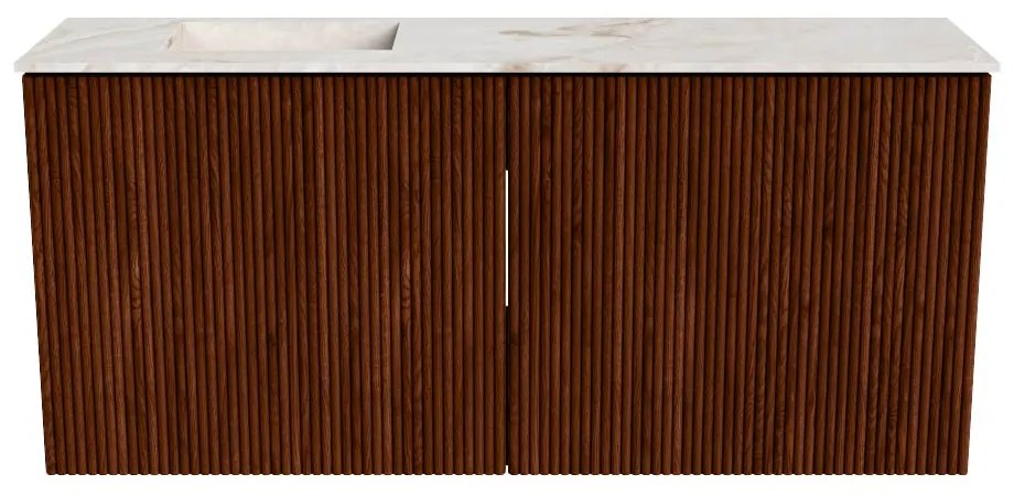 Mondiaz Joya DLux 90cm toiletmeubel ruby met wastafel faye links 1 kraangat frappe