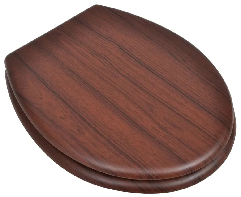 vidaXL Toiletbril simpel ontwerp MDF bruin