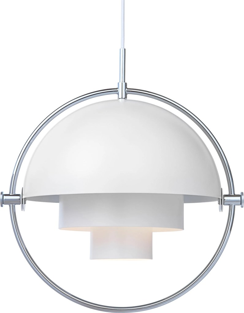 Gubi Multi-Lite hanglamp chroom/wit