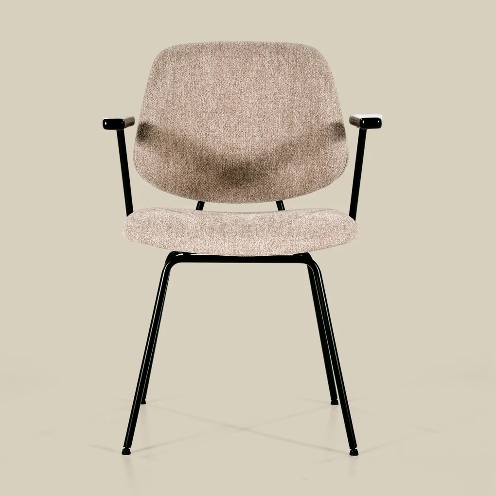 Beige Eetkamerstoel Met Arm