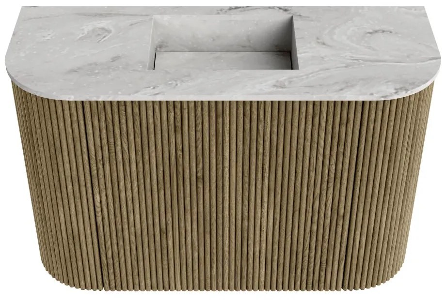 Mondiaz Joya DLux 65cm toiletmeubel ronding links/rechts dusk met wastafel faye midden zonder kraangat glace