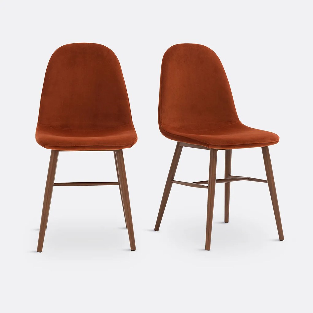 Set van 2 fluwelen stoelen, Polina