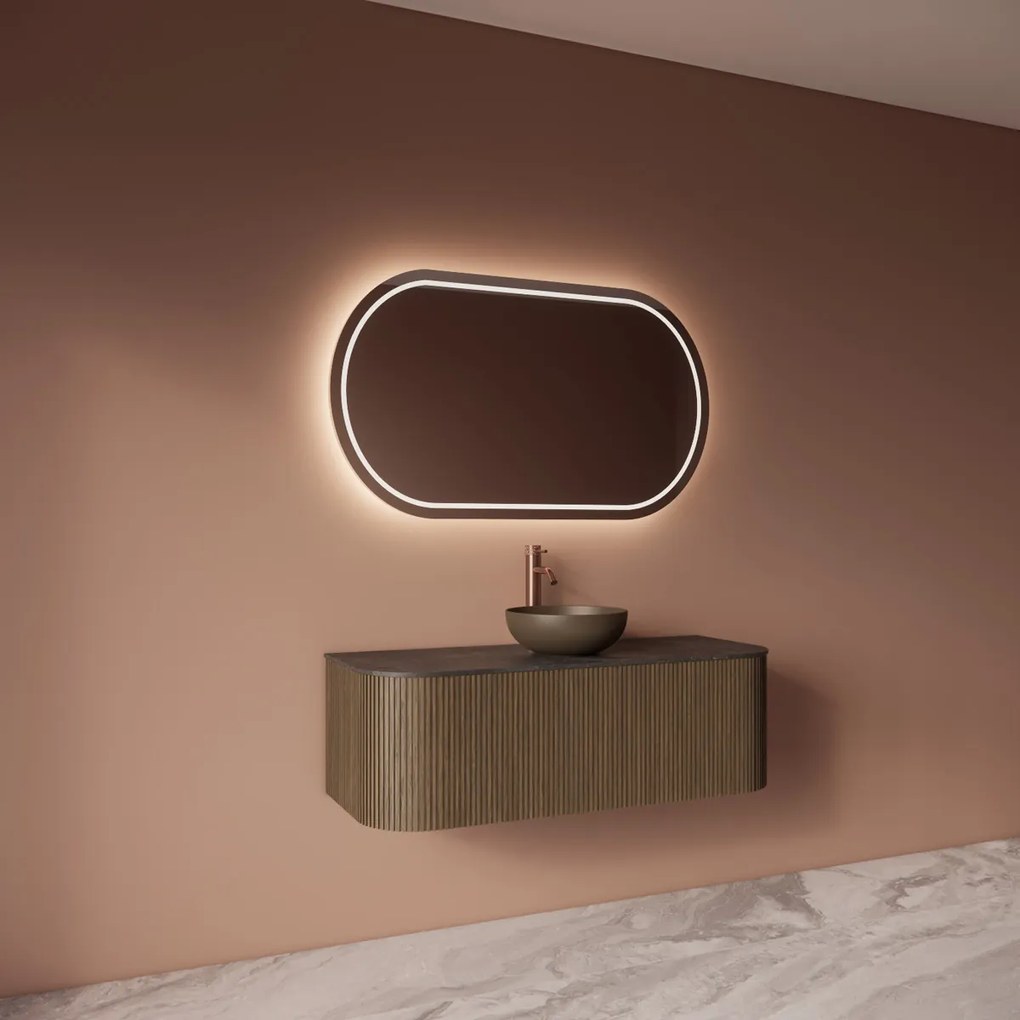 Gliss Design Agon spiegel ovaal 100x70cm met handsensor