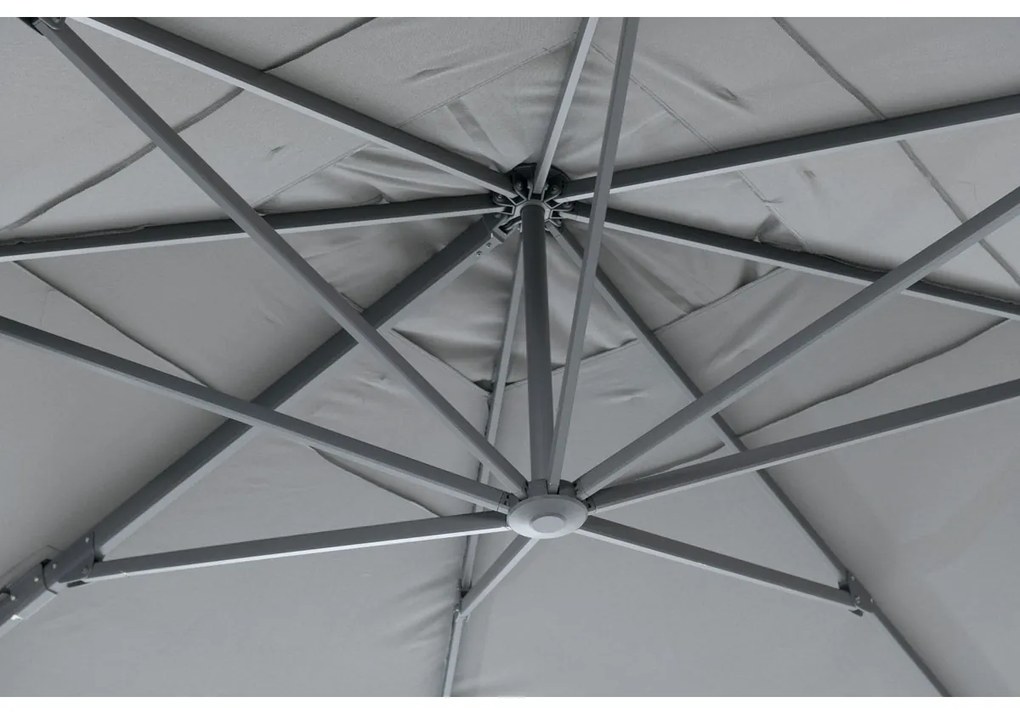 Garden Impressions Hawaii zweefparasol King Pole 400x400 cm - donker grijs