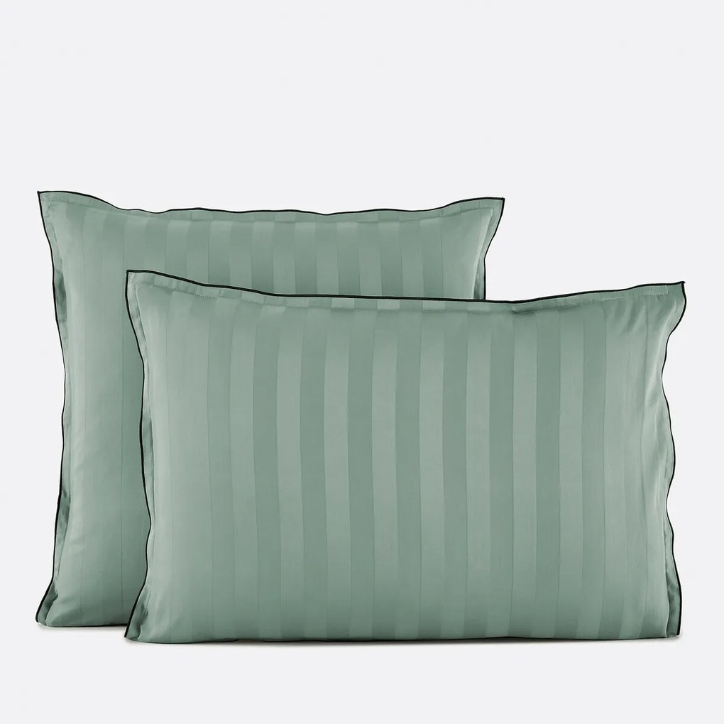 Kussensloop in gewassen satijnkatoen, Victor, gestreept