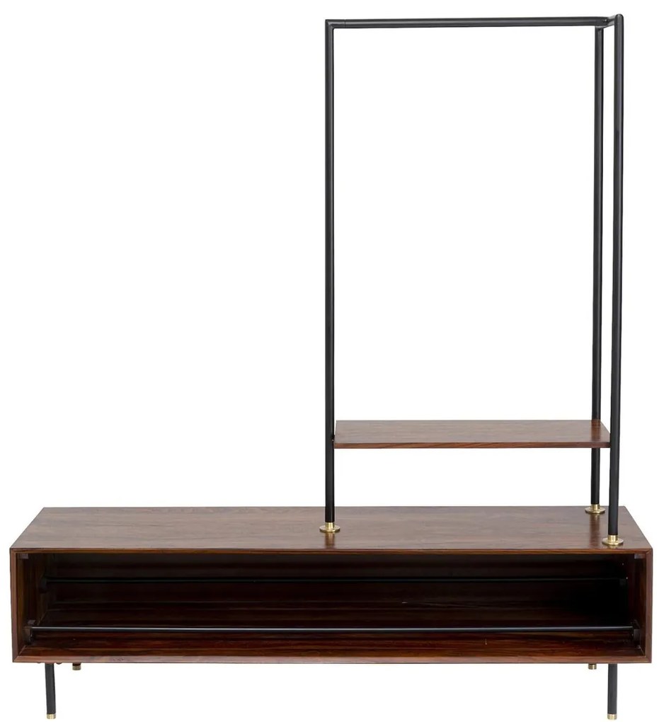 Kare Design Ravello Sheesham Schoenenkast Met Roede - 160x45x174.5cm.