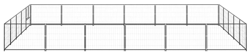vidaXL Hondenkennel 30 m² staal zwart