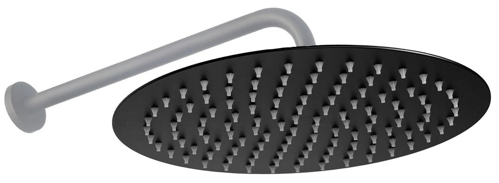 Regendouche Rea Black Matt 25cm
