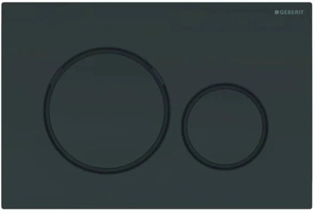 Geberit Sigma 20 bedieningspaneel glans zwart/mat zwart voor Sigma reservoirs 8cm (UP720) en 12cm (UP320)