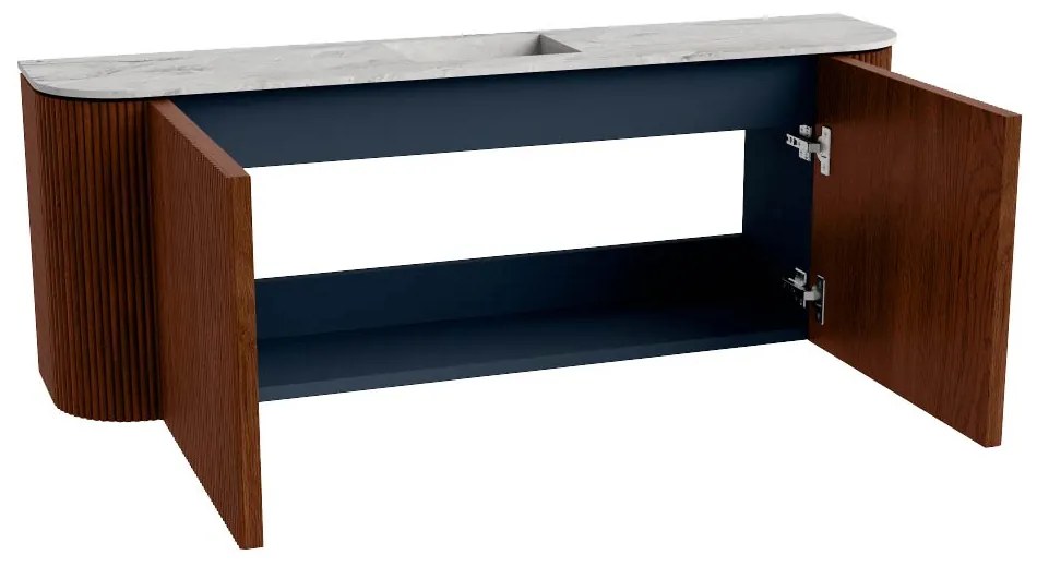 Mondiaz Joya DLux 115cm toiletmeubel ronding links/rechts ruby met wastafel faye midden zonder kraangat glace