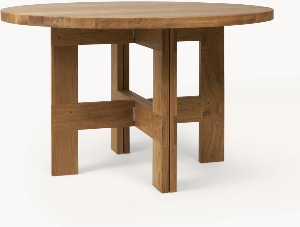 Ronde eettafel Farmhouse van eikenhout, Ø 120 cm