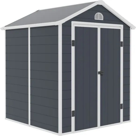 Kunststof tuinhuisje Bergen 1,9 x 1,9 m CoverTech antraciet