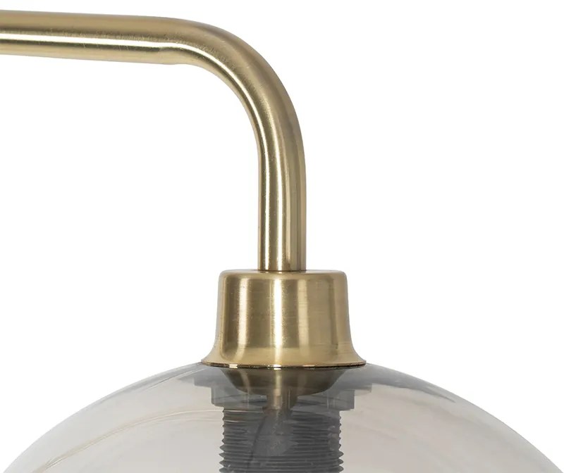 Moderne vloerlamp messing met smoke kap - Maly Modern E27 Binnenverlichting Lamp