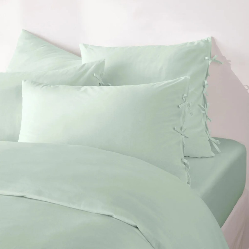 Effen kussensloop te strikken in katoen , Scenario