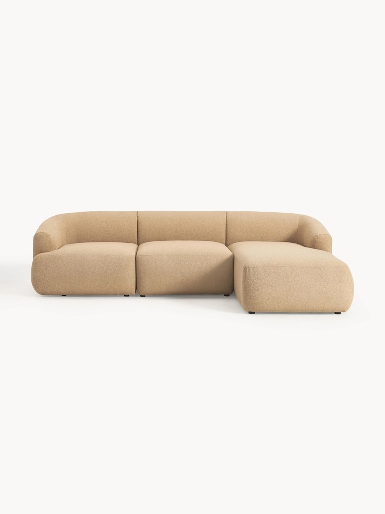 Modulaire bouclé hoekbank Sofia (4-zits)