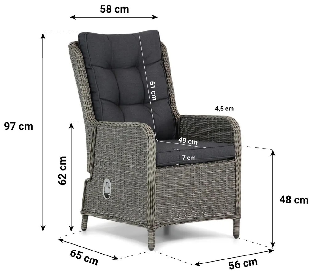 Tuinset 10 personen 400 cm Wicker Grijs Garden Collections Kingston/Brighton