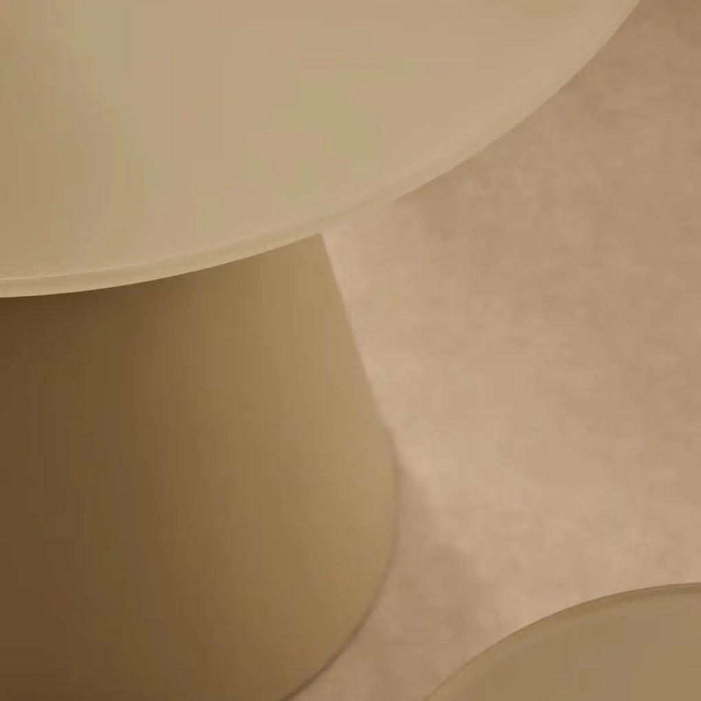 Kave Home Wilshire Ronde Bijzettafel Mat Glas Grijs 50 Cm - 50 X 50cm.
