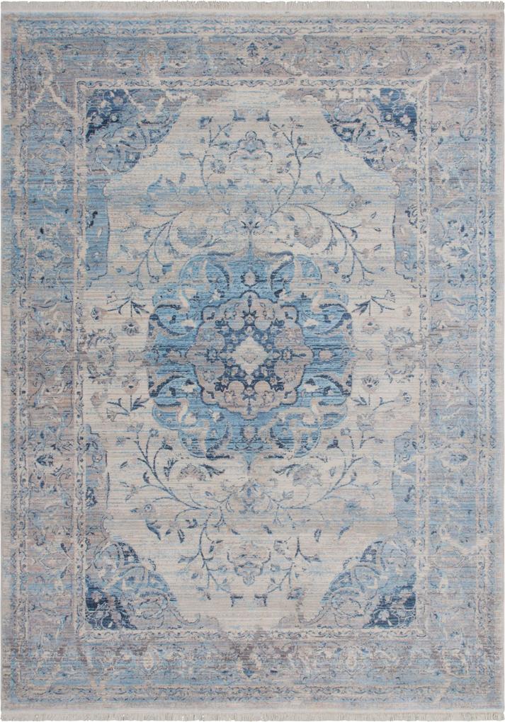 Dejaroom | Vloerkleed Tibet Nagqu lengte 80 cm x breedte 150 cm x hoogte 0.7 cm blauw vloerkleden bovenkant:100% polyester, onderkant: vloerkleden & woontextiel vloerkleden
