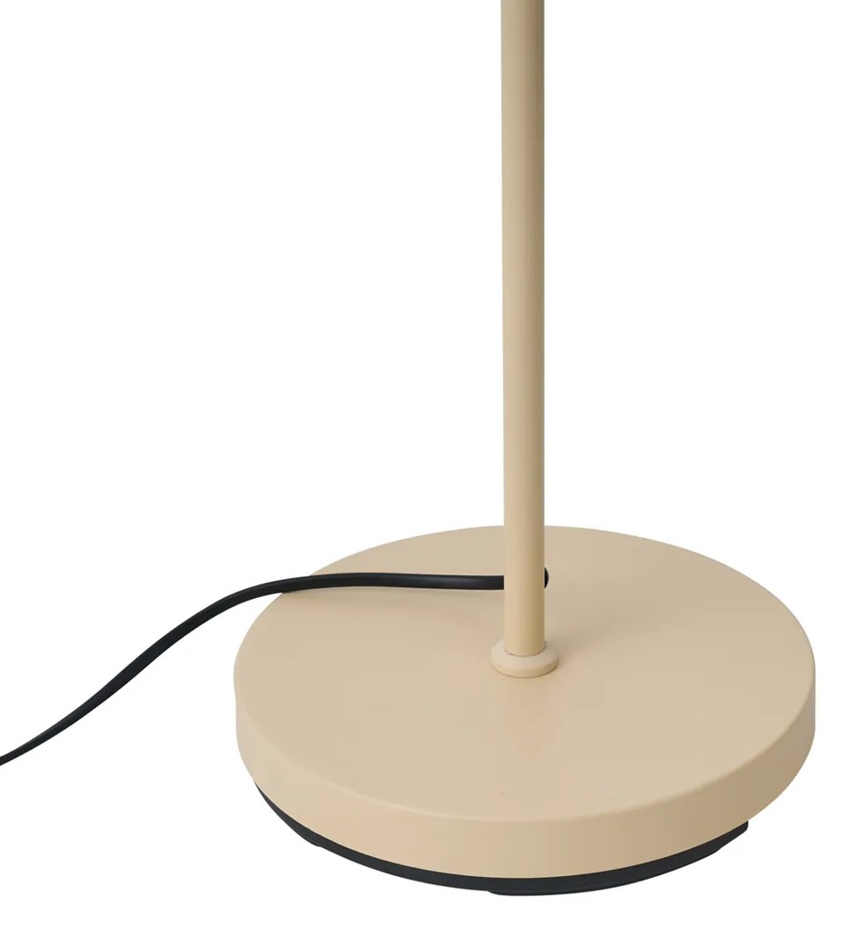 Art Deco vloerlamp beige met witte veren - Peahen