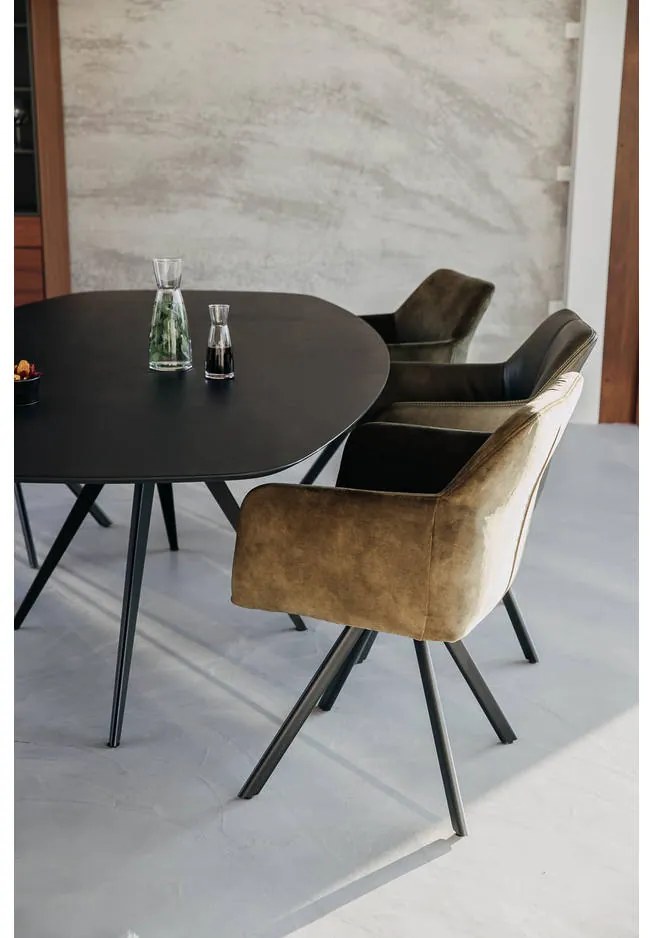 Goossens Excellent Eettafel Uniek, Semi ovaal 180 x 100 cm