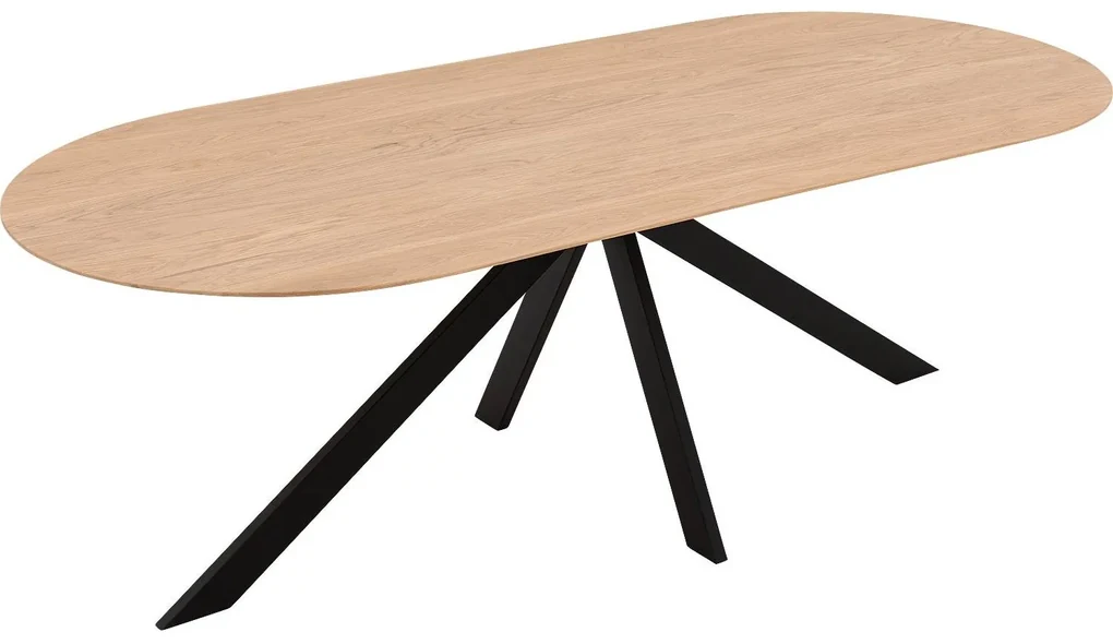Goossens Excellent Eettafel Floyd, Semi rond 240 x 100 cm