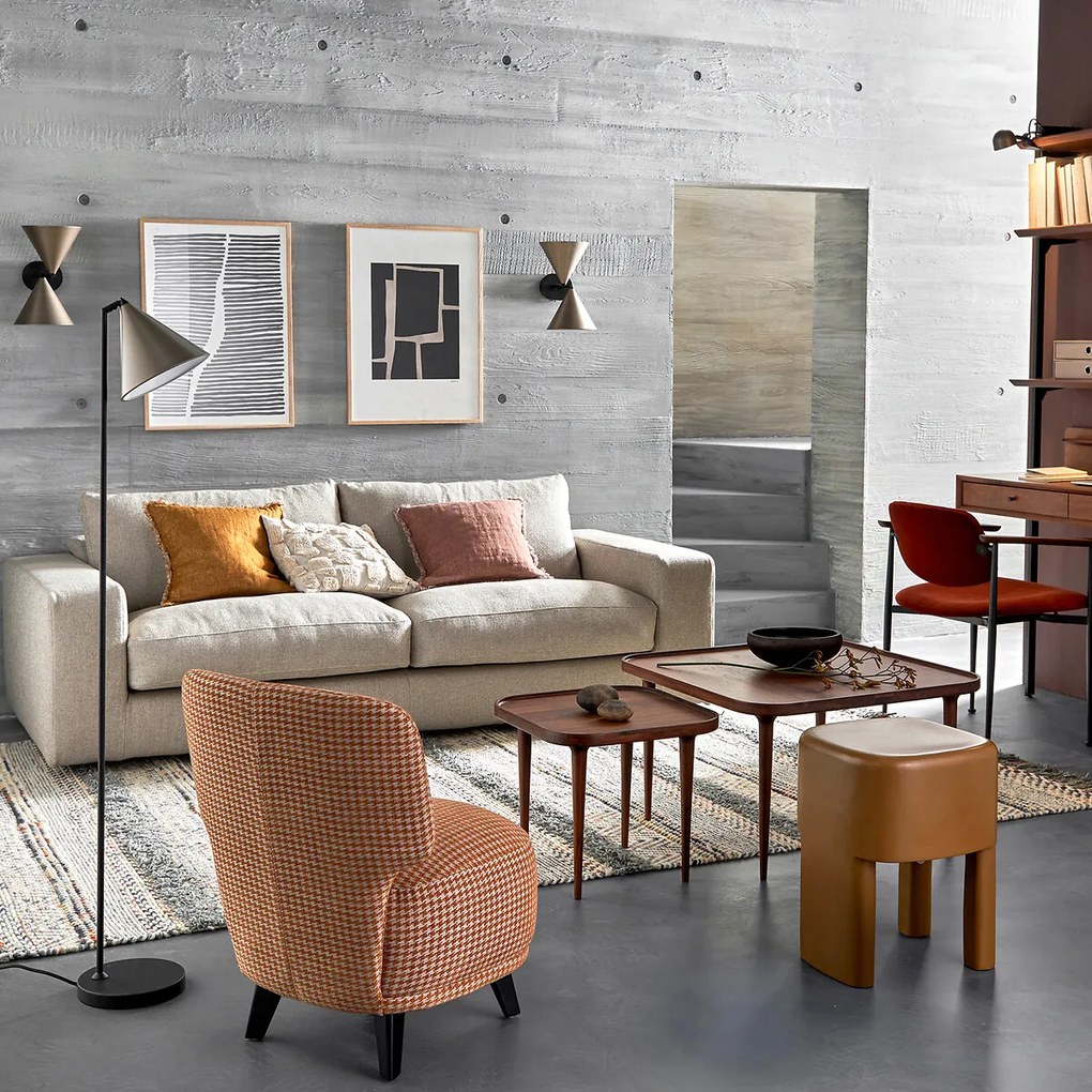 Salontafel in massief notenhout Magosia, groot model