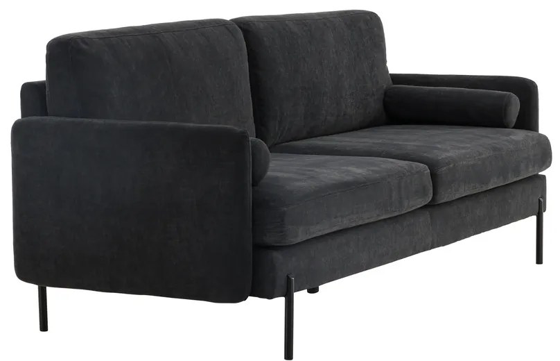 Jörn Urban Sofa - 3-Zitsbank - Zwart Velour Stof - Jorn