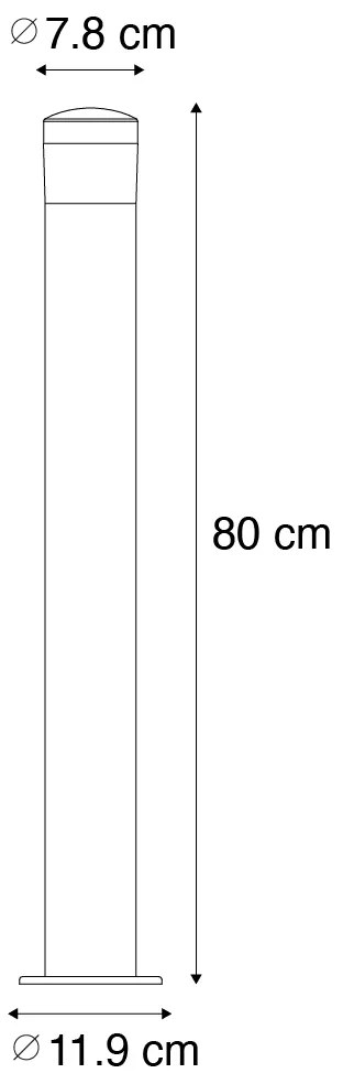 Moderne buitenlamp zwart 80 cm IP44 incl. LED - Roxy